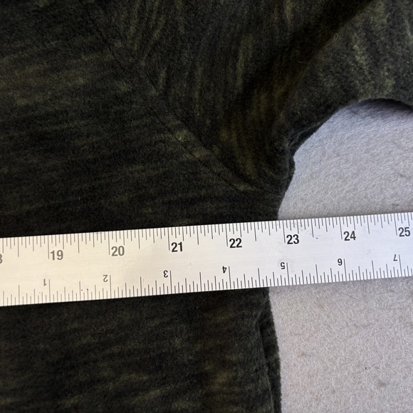 Open Trails Fleece Jacket Mens Medium Green Black Full Zip Mock Neck Outdoors - Picture 5 of 8